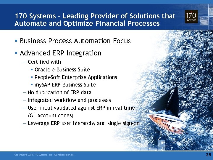 170 Systems – Leading Provider of Solutions that Automate and Optimize Financial Processes §