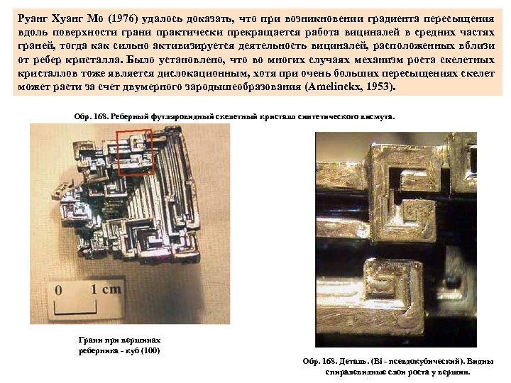 Руанг Хуанг Мо (1976) удалось доказать, что при возникновении градиента пересыщения вдоль поверхности грани