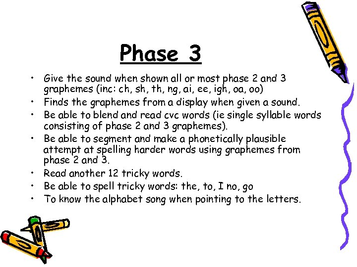 Phase 3 • Give the sound when shown all or most phase 2 and