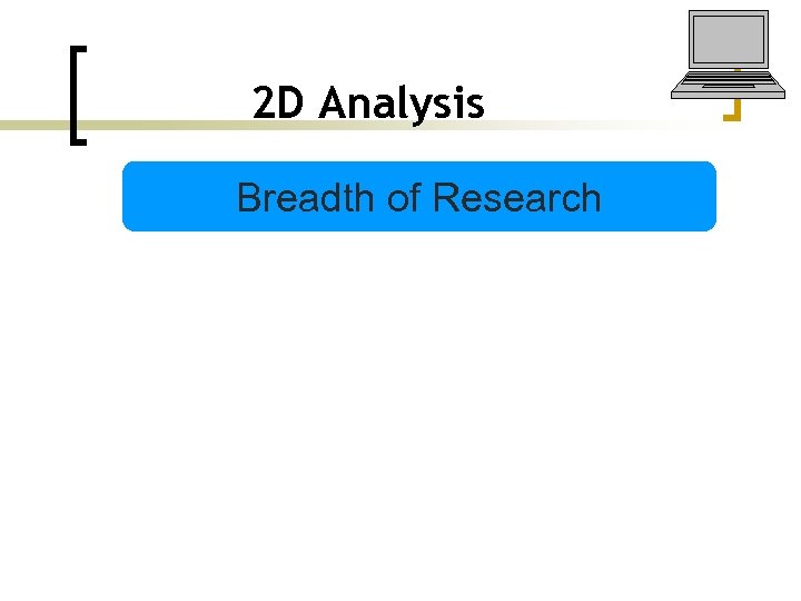 2 D Analysis Breadth of Research 