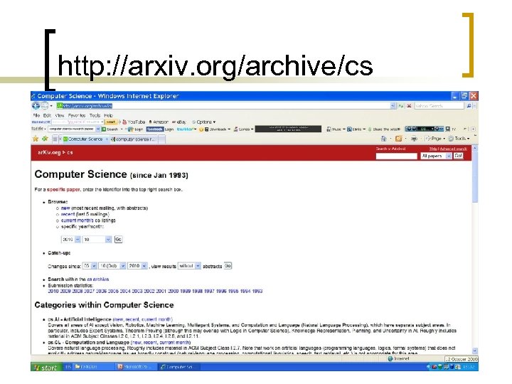 http: //arxiv. org/archive/cs 