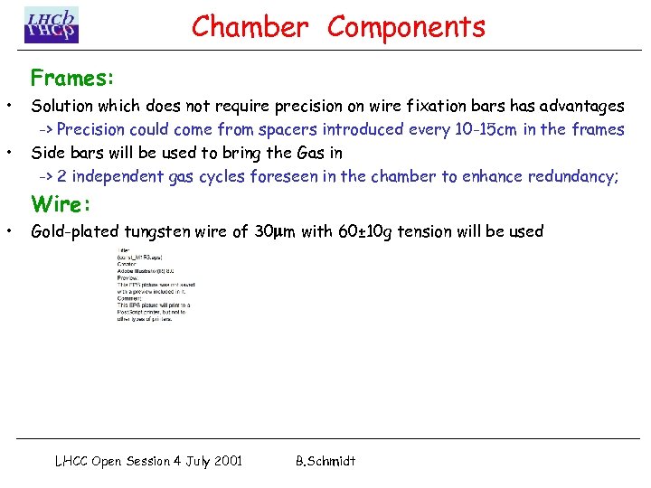 Chamber Components Frames: • • Solution which does not require precision on wire fixation