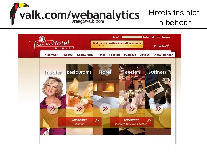 Hotelsites niet in beheer 
