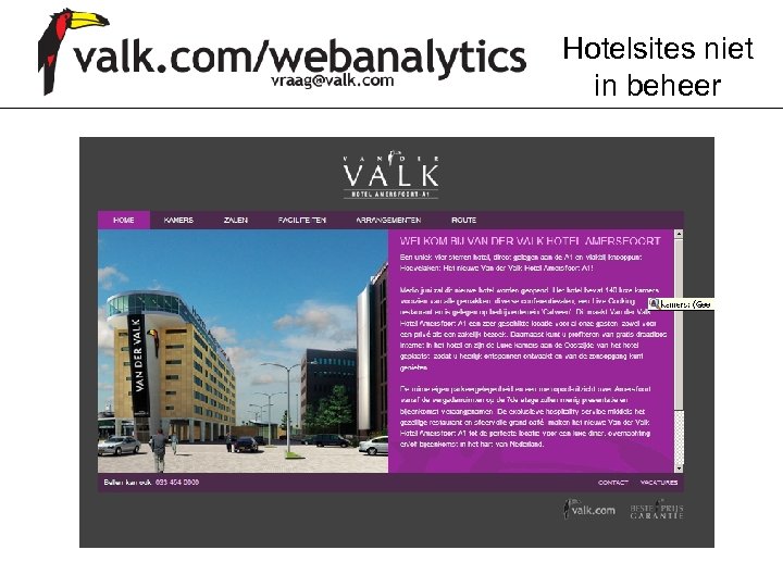 Hotelsites niet in beheer 