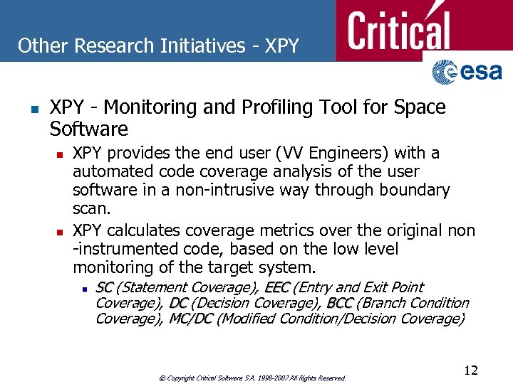 Other Research Initiatives - XPY n XPY - Monitoring and Profiling Tool for Space