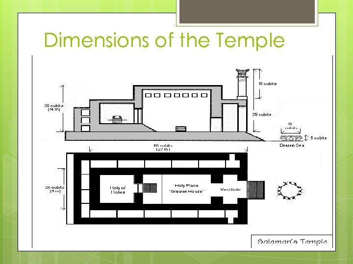 Dimensions of the Temple 