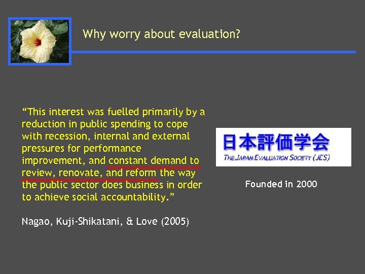 Why worry about evaluation? “This interest was fuelled primarily by a reduction in public
