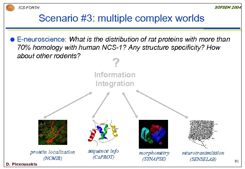 SOFSEM 2004 ICS-FORTH Scenario #3: multiple complex worlds E-neuroscience: What is the distribution of