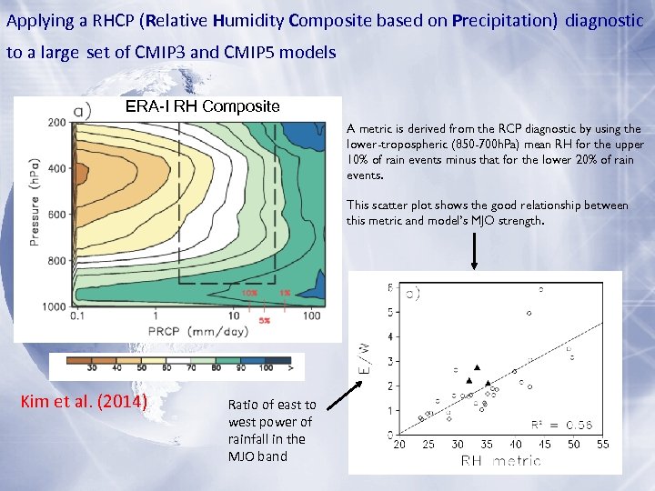 Applying a RHCP (Relative Humidity Composite based on Precipitation) diagnostic to a large set