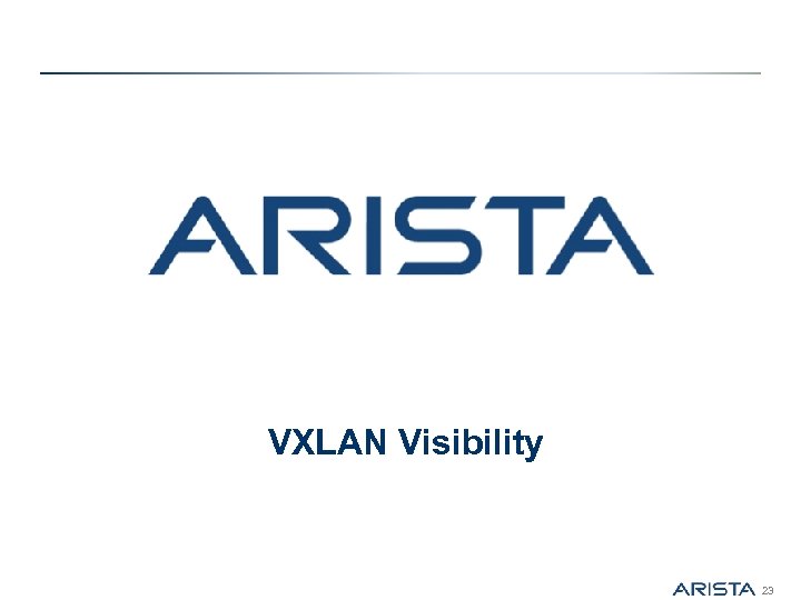 VXLAN Visibility 23 