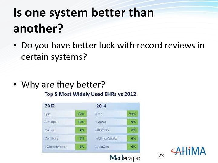 Is one system better than another? • Do you have better luck with record