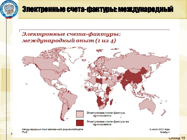 Электронные счета-фактуры: международный Международный Pw. C опыт электронного документооборота Слайд 10 