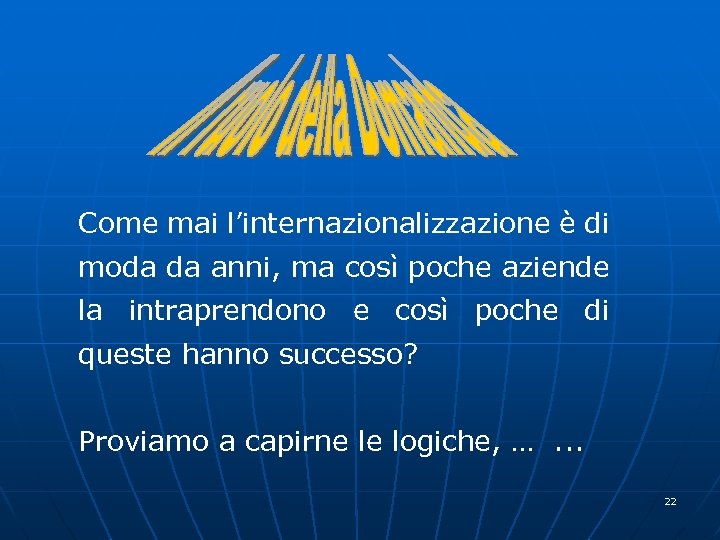 Come mai l’internazionalizzazione è di moda da anni, ma così poche aziende la intraprendono