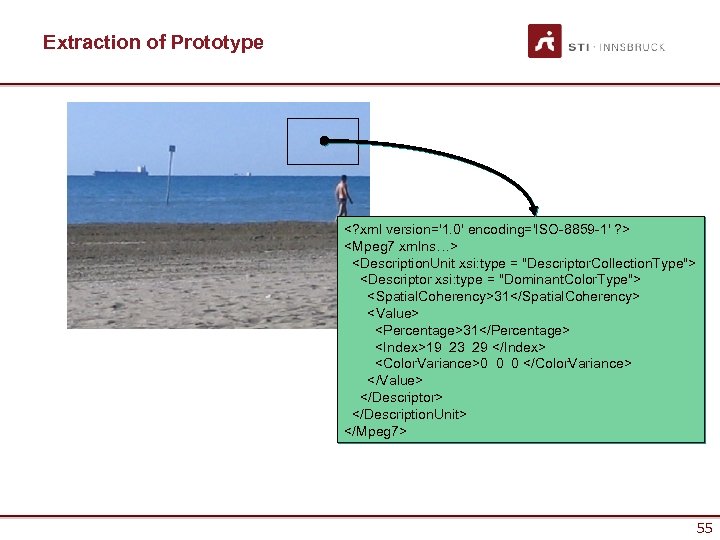 Extraction of Prototype <? xml version='1. 0' encoding='ISO-8859 -1' ? > <Mpeg 7 xmlns…>