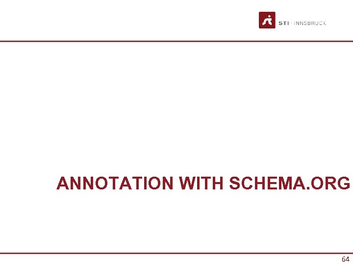 ANNOTATION WITH SCHEMA. ORG 64 