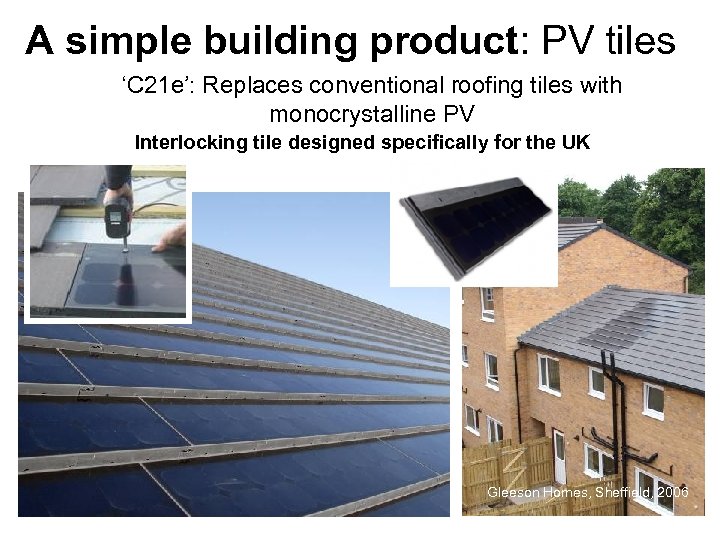 A simple building product: PV tiles ‘C 21 e’: Replaces conventional roofing tiles with