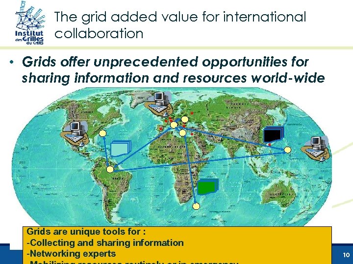 The grid added value for international collaboration • Grids offer unprecedented opportunities for sharing