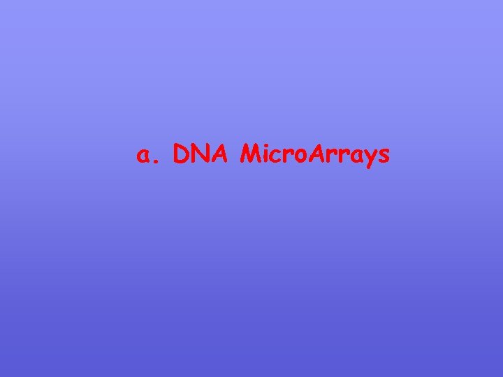 a. DNA Micro. Arrays 