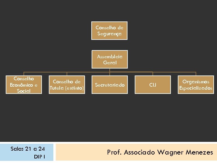 Conselho de Segurança Assembleia Geral Conselho Econômico e Social Salas 21 a 24 DIP