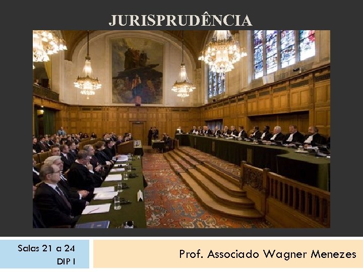 JURISPRUDÊNCIA Salas 21 a 24 DIP I Prof. Associado Wagner Menezes 