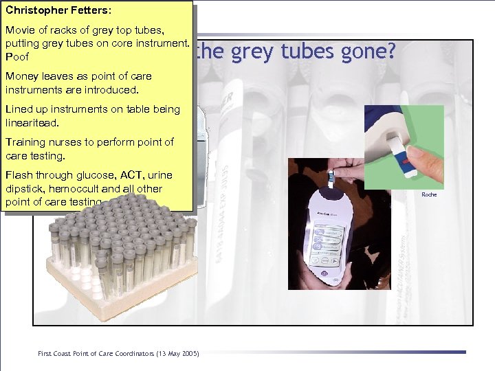Christopher Fetters: Point of Care Billing: Yes You Can! Movie of racks of grey