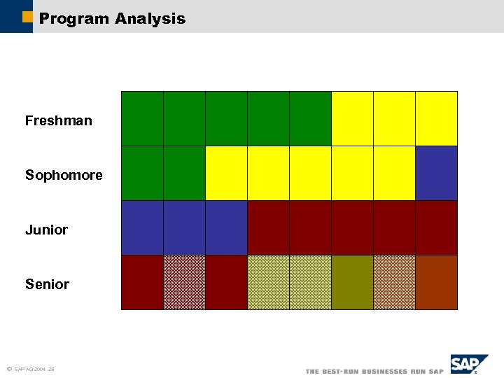 Program Analysis Freshman Sophomore Junior Senior ã SAP AG 2001, SAP Learning Solution, Will