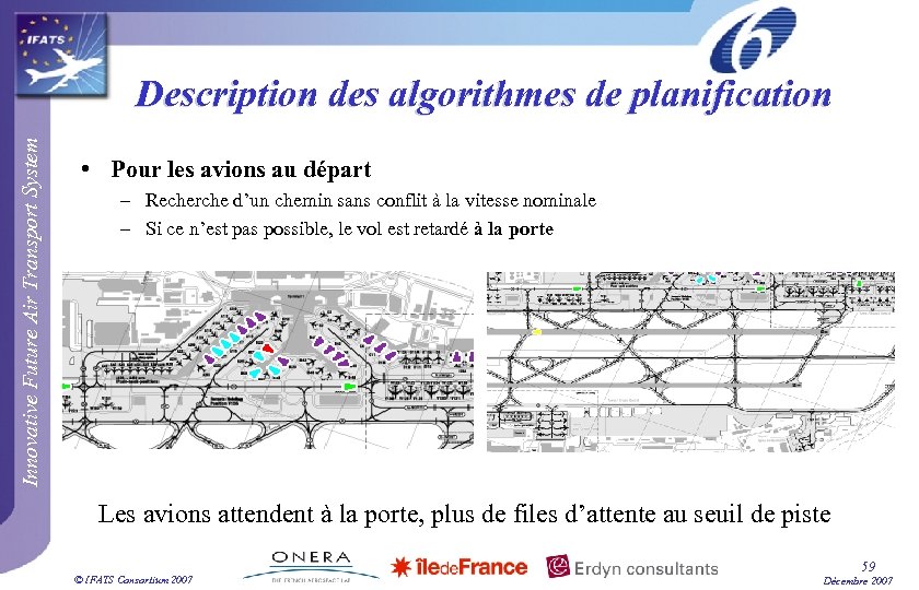 Innovative Future Air Transport System Description des algorithmes de planification • Pour les avions
