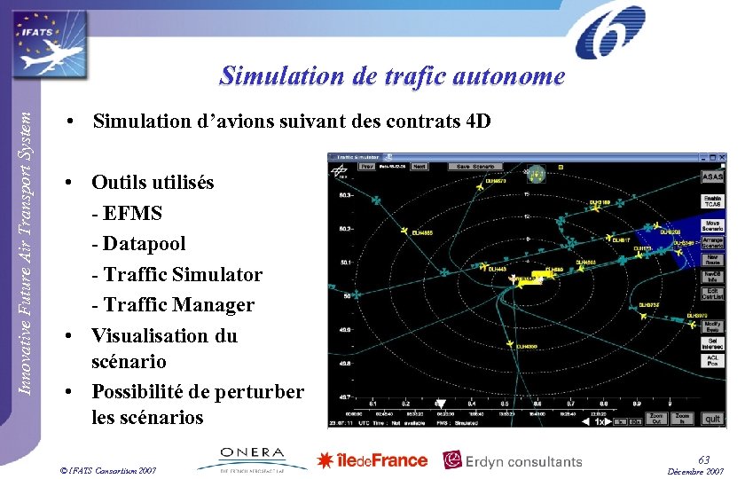 Innovative Future Air Transport System Simulation de trafic autonome • Simulation d’avions suivant des
