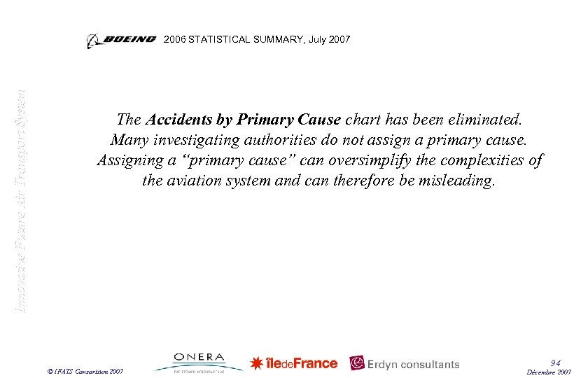 Innovative Future Air Transport System 2006 STATISTICAL SUMMARY, July 2007 The Accidents by Primary