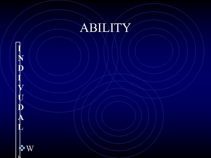 ABILITY I N D I V U D A L v. W 