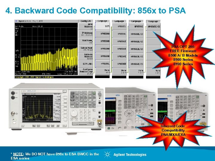 4. Backward Code Compatibility: 856 x to PSA OPT 266: FREE Firmware 8566 A/