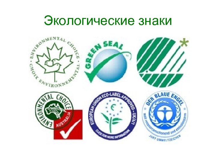 Экологические знаки 