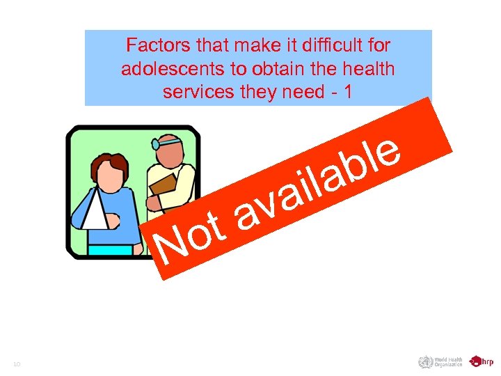 Factors that make it difficult for adolescents to obtain the health services they need