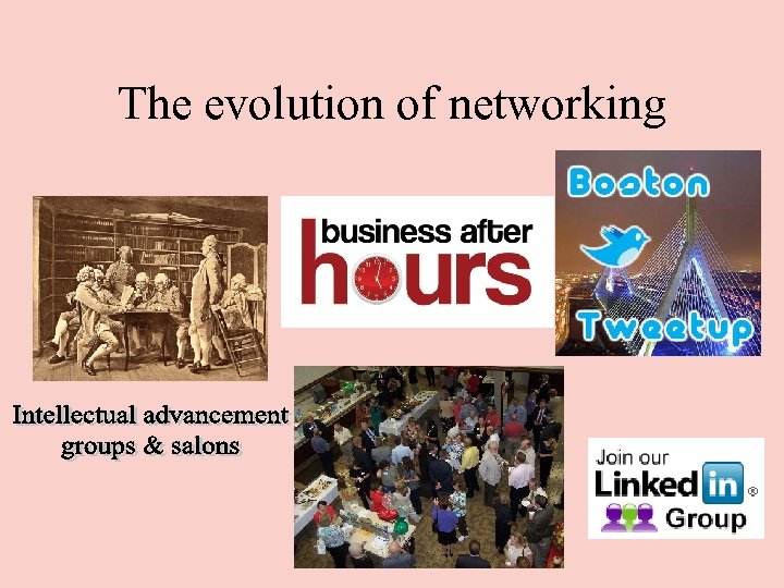 The evolution of networking www. karensouthallwatts. com 