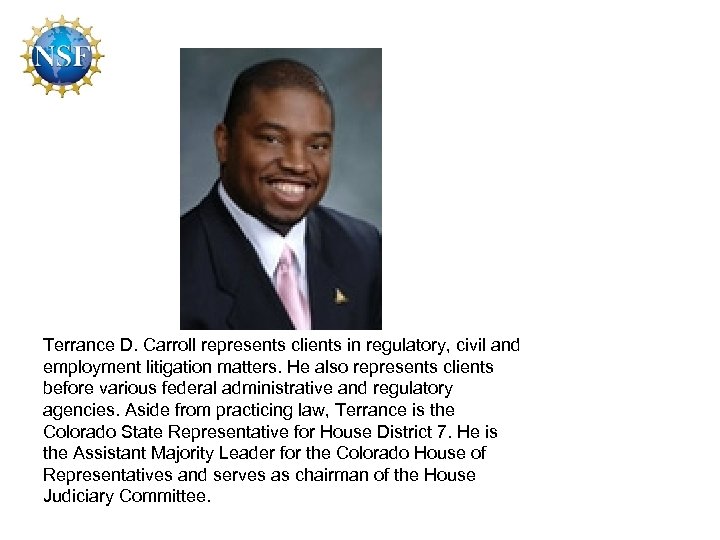 Terrance D. Carroll represents clients in regulatory, civil and employment litigation matters. He also