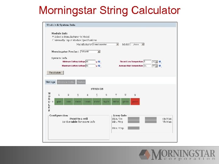 Morningstar String Calculator 