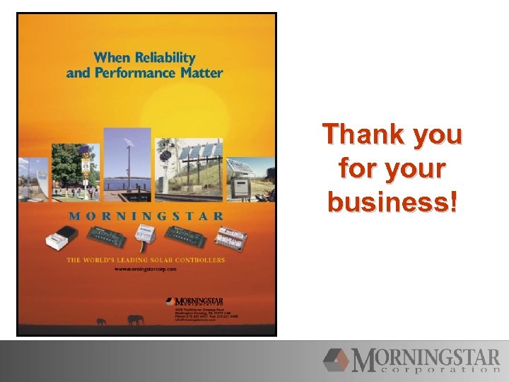 Thank you for your business! 