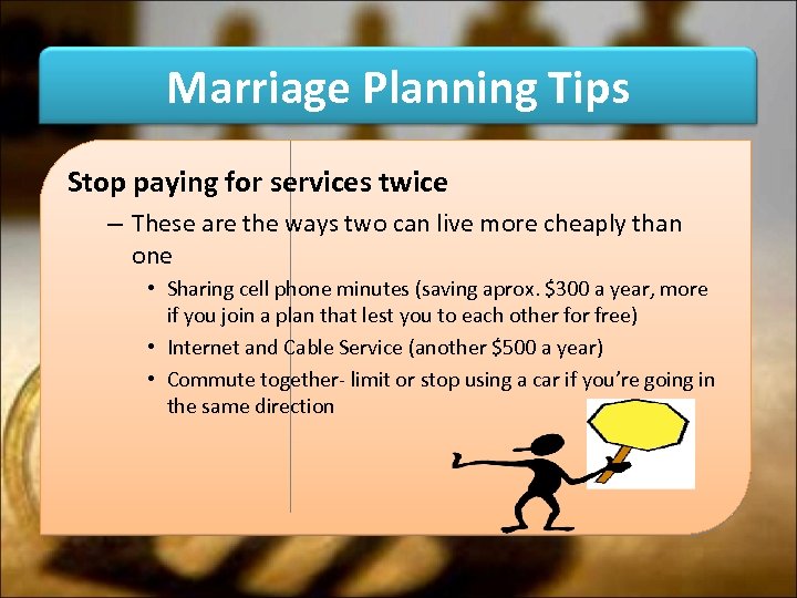 Marriage Planning Tips Stop paying for services twice – These are the ways two