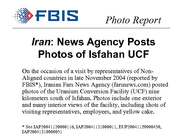 Photo Report Iran: News Agency Posts Photos of Isfahan UCF On the occasion of