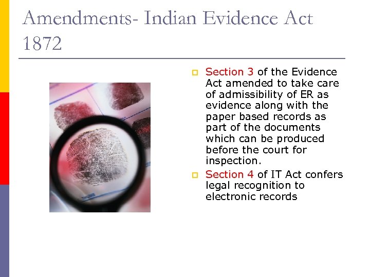 Amendments- Indian Evidence Act 1872 p p Section 3 of the Evidence Act amended