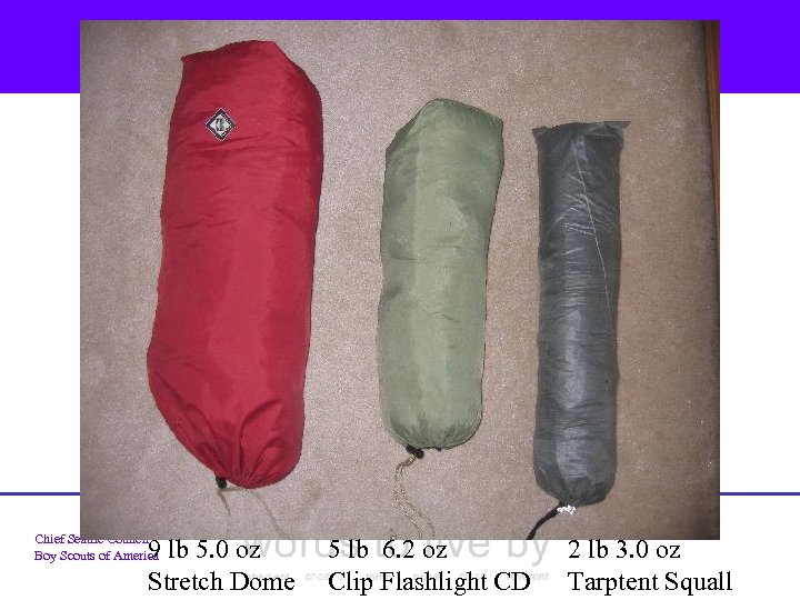 Chief Seattle Council Boy Scouts of America 9 lb 5. 0 oz Stretch Dome