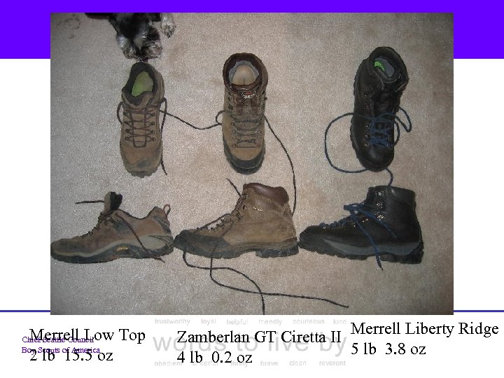 Merrell Low Top 2 lb 15. 5 oz Chief Seattle Council Boy Scouts of