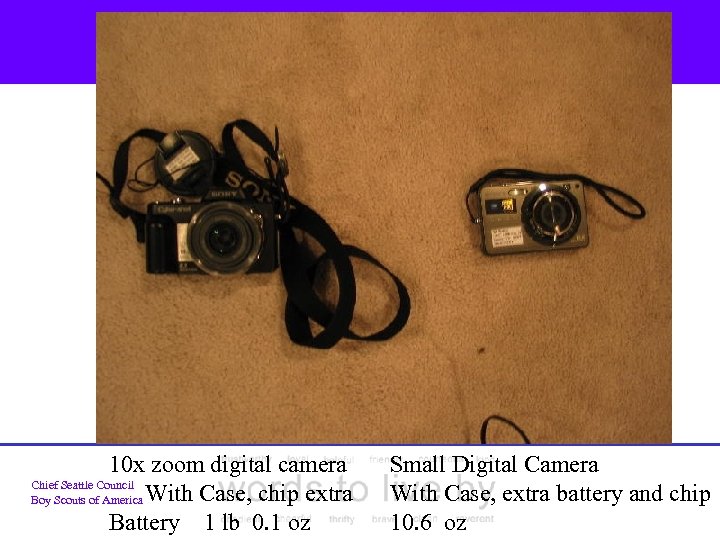 10 x zoom digital camera Chief Seattle Council With Case, chip extra Boy Scouts