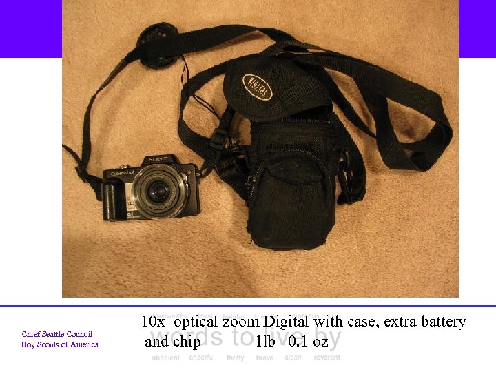 Chief Seattle Council Boy Scouts of America 10 x optical zoom Digital with case,