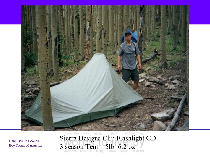 Chief Seattle Council Boy Scouts of America Sierra Designs Clip Flashlight CD 3 season