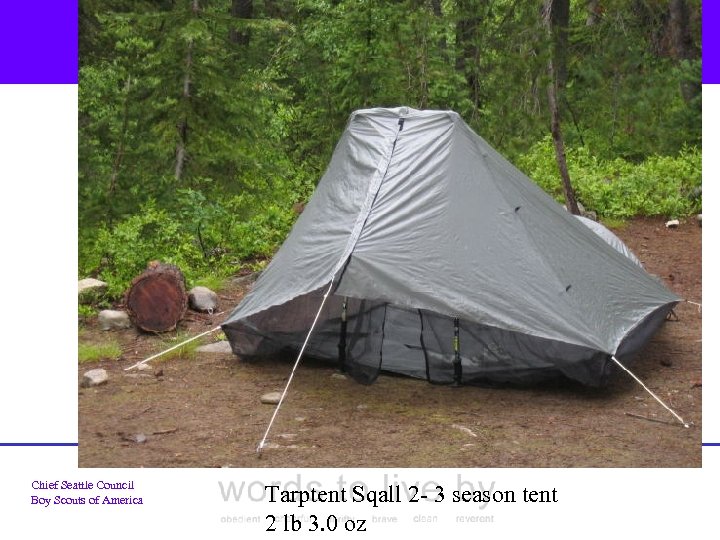 Chief Seattle Council Boy Scouts of America Tarptent Sqall 2 - 3 season tent