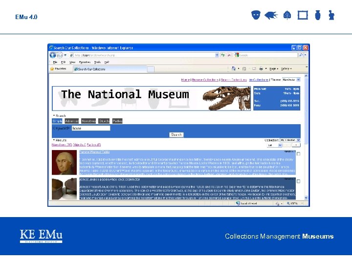 EMu 4. 0 Collections Management Museums 