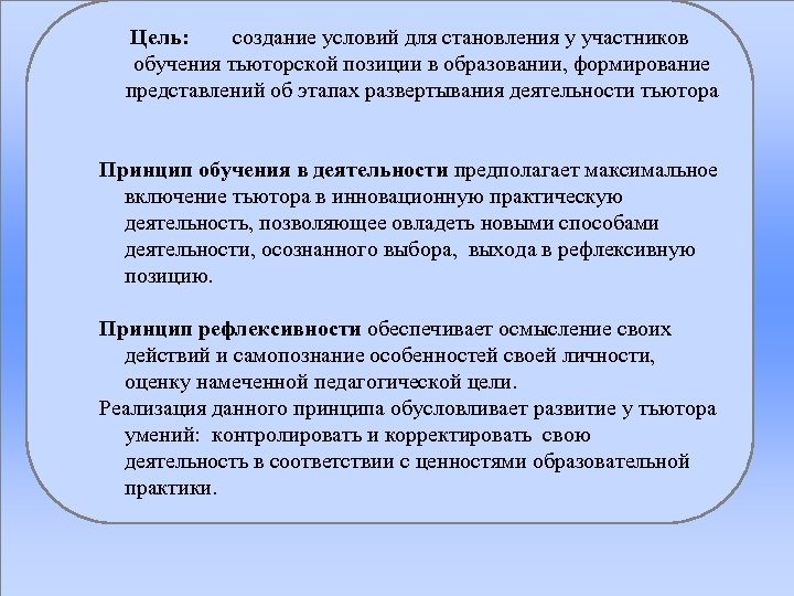 Тьюторский проект и программа как форма завершенного тьюторского действия