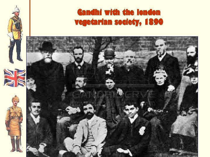 Gandhi with the london vegetarian society, 1890 