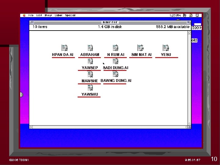 C HPAN DA AI ABRAHAM N RUM AI YAWSEP SIM MAT AI YESU SADI